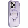 Guess GUHMP14LHRSGSU iPhone 14 Pro 6.1 Hardcase Ring Stand Script Glitter MagSafe Purple