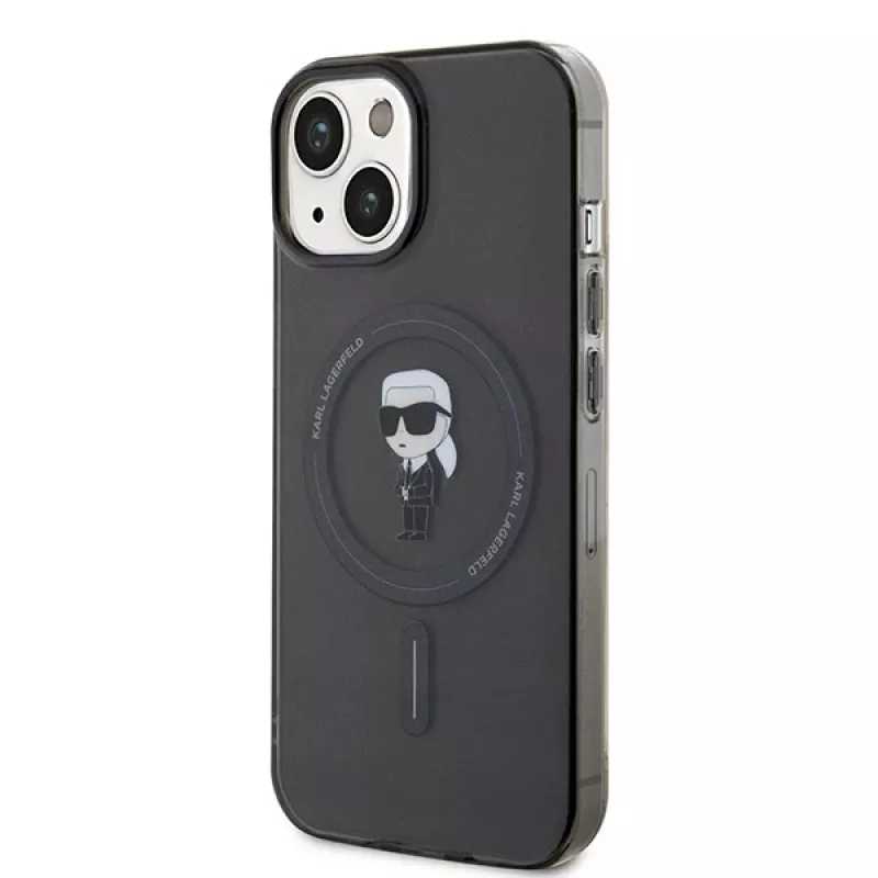 Karl Lagerfeld Ikonik Hardcase MagSafe für iPhone 13/14/15 6,1 inch Schwarz