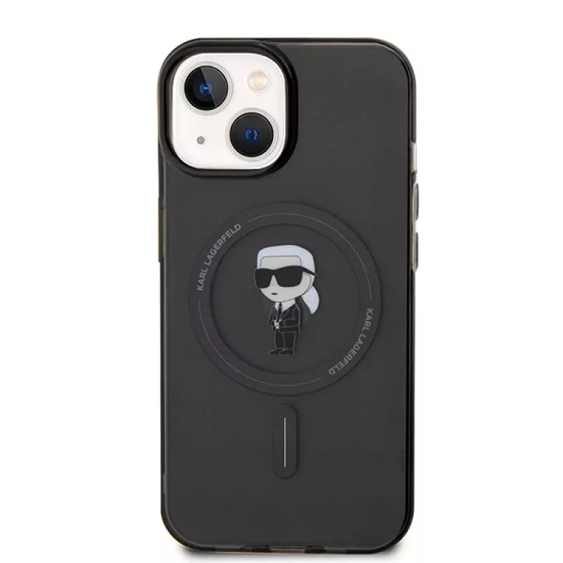 Karl Lagerfeld Ikonik Hardcase MagSafe für iPhone 13/14/15 6,1 inch Schwarz