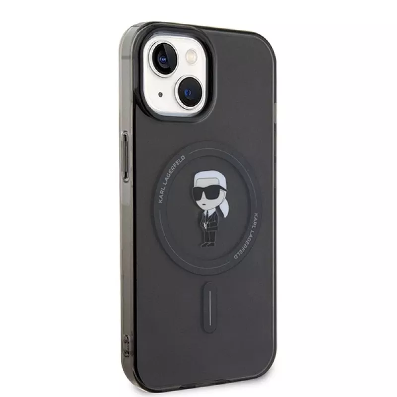 Karl Lagerfeld Ikonik Hardcase MagSafe für iPhone 13/14/15 6,1 inch Schwarz