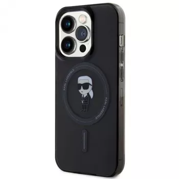 Karl Lagerfeld MagSafe IML Ikonik Case für iPhone 15 Pro Schwarz