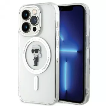 Karl Lagerfeld MagSafe IML Ikonik Case für iPhone 15 Pro Transparent
