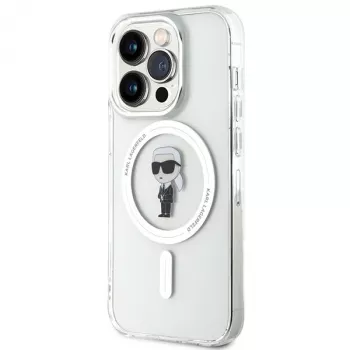 Karl Lagerfeld MagSafe IML Ikonik Case für iPhone 15 Pro Transparent
