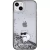 Karl Lagerfeld KLHCP15MLKCNSK iPhone 15 Plus / 14 Plus 6,7 inch Transparente Hartschale Liquid Glitter Choupette