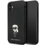 Karl Lagerfeld Ikonik Metal Pin Silicone Case für Apple iPhone 11 / iPhone XR 6,1 inch Schwarz