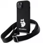Karl Lagerfeld KLHCP15SSCBSCNK iPhone 15 / 14 / 13 6.1 Hardcase Black Crossbody Silicone Choupette