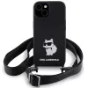 Karl Lagerfeld KLHCP15SSCBSCNK iPhone 15 / 14 / 13 6.1 Hardcase Black Crossbody Silicone Choupette
