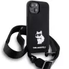 Karl Lagerfeld KLHCP15SSCBSCNK iPhone 15 / 14 / 13 6.1 Hardcase Black Crossbody Silicone Choupette