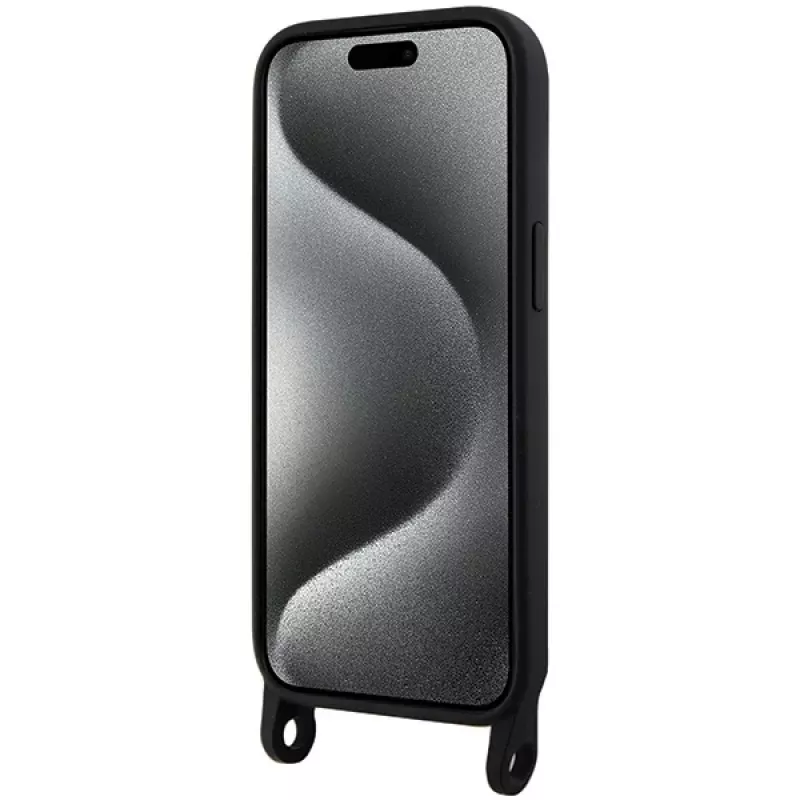 Karl Lagerfeld KLHCP15SSCBSCNK iPhone 15 / 14 / 13 6.1 Hardcase Black Crossbody Silicone Choupette