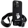 Karl Lagerfeld KLHCP15XSCBSCNK iPhone 15 Pro Max 6.7 Hardcase Black Crossbody Silicone Choupette