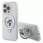 Karl Lagerfeld KLHMP13LHMRSKCH iPhone 13 Pro / 13 6,1 inch Weiße Hardcase Ringhalterung Karl & Choupette MagSafe