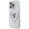 Karl Lagerfeld KLHMP13LHMRSKCH iPhone 13 Pro / 13 6,1 inch Weiße Hardcase Ringhalterung Karl & Choupette MagSafe