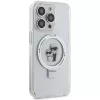 Karl Lagerfeld KLHMP13LHMRSKCH iPhone 13 Pro / 13 6,1 inch Weiße Hardcase Ringhalterung Karl & Choupette MagSafe