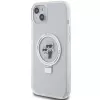 Karl Lagerfeld KLHMP15MHMRSKCH iPhone 15 Plus / 14 Plus 6,7 inch Weiße Hardcase Ring Stand Karl & Choupette MagSafe
