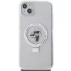 Karl Lagerfeld KLHMP15MHMRSKCH iPhone 15 Plus / 14 Plus 6,7 inch Weiße Hardcase Ring Stand Karl & Choupette MagSafe