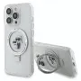 Karl Lagerfeld KLHMP15LHMRSKCH Hardcase Ring Stand MagSafe für iPhone 15 Pro 6,1 inch Weiß