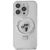Karl Lagerfeld KLHMP15LHMRSKCH Hardcase Ring Stand MagSafe für iPhone 15 Pro 6,1 inch Weiß
