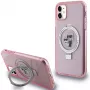 Karl Lagerfeld KLHMN61HMRSKCP iPhone 11 / XR 6.1 Pink Hard Case Ring Stand Karl & Choupette MagSafe
