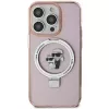 Karl Lagerfeld KLHMN61HMRSKCP iPhone 11 / XR 6.1 Pink Hard Case Ring Stand Karl & Choupette MagSafe