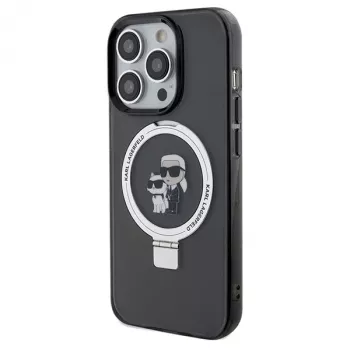 Karl Lagerfeld iPhone 13 Pro Max 6,7 inch Hardcase Ring Stand Karl & Choupette MagSafe Schwarz