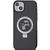 Karl Lagerfeld KLHMP15MHMRSKCK Hard Case Ring Stand MagSafe für iPhone 15 Plus / 14 Plus 6,7 inch Schwarz