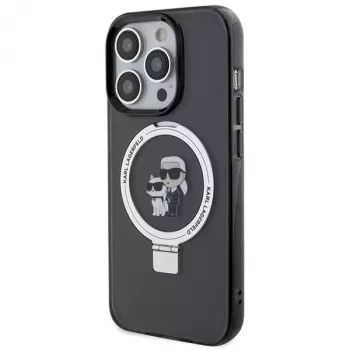 Karl Lagerfeld KLHMP15LHMRSKCK Hardcase Ring Stand MagSafe für iPhone 15 Pro 6.1 Schwarz