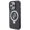 Karl Lagerfeld KLHMP15XHMRSKCK iPhone 15 Pro Max 6,7 inch Schwarze Hardcase mit Ringhalter Karl & Choupette MagSafe