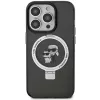 Karl Lagerfeld KLHMP15XHMRSKCK iPhone 15 Pro Max 6,7 inch Schwarze Hardcase mit Ringhalter Karl & Choupette MagSafe
