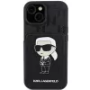 Karl Lagerfeld KLHCP15SSAKKNSCK Saffiano Ikonik Hard Case für iPhone 15/14/13 6,1 inch - Schwarz