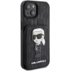 Karl Lagerfeld KLHCP15SSAKKNSCK Saffiano Ikonik Hard Case für iPhone 15/14/13 6,1 inch - Schwarz