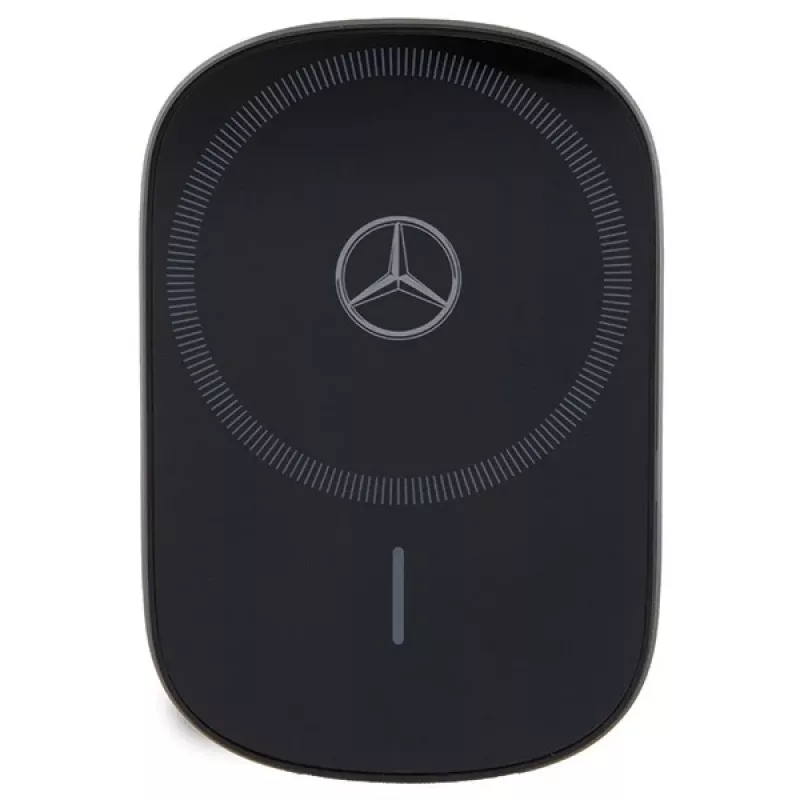 Mercedes Silver Star MagSafe Magnetischer Kabelloser Auto-Ladegerät 15W (Schwarz)