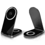 Mercedes-Benz Foldable 2-in-1 Wireless Charging Stand 15W Black Silver Star MagSafe