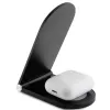 Mercedes-Benz Foldable 2-in-1 Wireless Charging Stand 15W Black Silver Star MagSafe