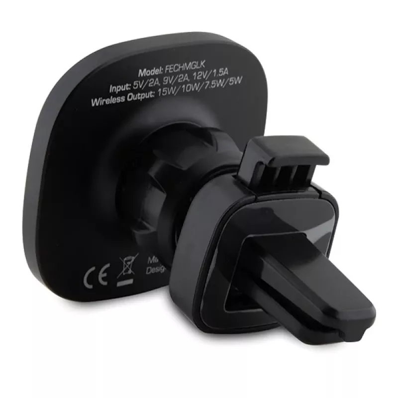 Ferrari 15W Wireless Inductive Car Charger Mount FECHMGLK for Air Vent, Black, MagSafe
