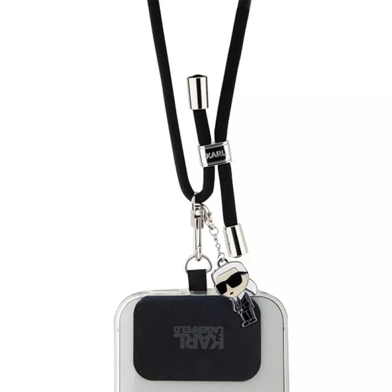 Karl Lagerfeld CBDY Cord Universal Phone Lanyard / Strap (Black)
