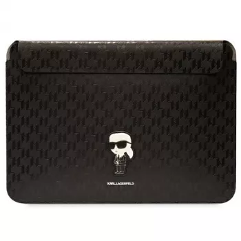 Karl Lagerfeld Sleeve KLCS16SAKHPKK 16 Zoll Schwarz Saffiano Monogram Ikonik Laptop Sleeve