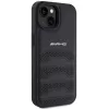 AMG AMHCP15MGSEBK Hardcase Leder Etui mit geprägten Linien für iPhone 15 Plus / 14 Plus 6,7 inch Schwarz