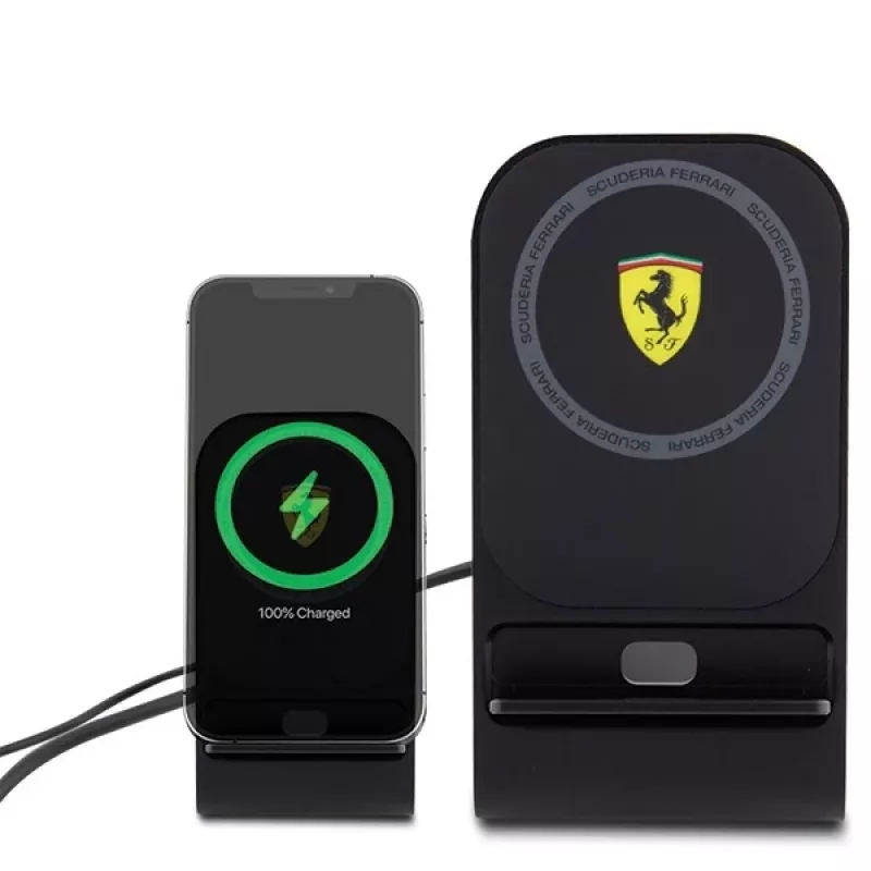 Ferrari 2023 Collection MagSafe 15W Wireless Charging Pad - Black