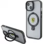 Ferrari FEHMP15MUSCAK iPhone 15 Plus / 14 Plus 6,7 inch Transparent Smoky Hardcase mit Ringhalter, MagSafe, 2023 Kollektion