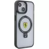 Ferrari FEHMP15MUSCAK iPhone 15 Plus / 14 Plus 6,7 inch Transparent Smoky Hardcase mit Ringhalter, MagSafe, 2023 Kollektion