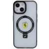Ferrari FEHMP15SUSCAH iPhone 15 / 14 / 13 6.1 Transparente Hartschale mit Ringhalter 2023 Kollektion MagSafe