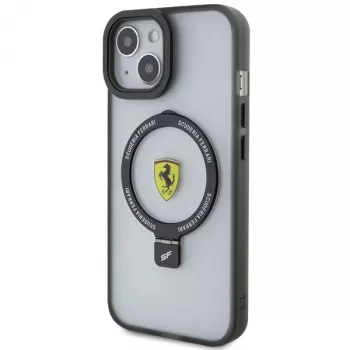 Ferrari FEHMP15MUSCAH iPhone 15 Plus / 14 Plus 6,7 inch Transparente Hartschale mit Ringhalterung, MagSafe, 2023 Kollektion
