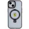 Ferrari FEHMP15MUSCAH iPhone 15 Plus / 14 Plus 6,7 inch Transparente Hartschale mit Ringhalterung, MagSafe, 2023 Kollektion