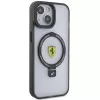 Ferrari FEHMP15MUSCAH iPhone 15 Plus / 14 Plus 6,7 inch Transparente Hartschale mit Ringhalterung, MagSafe, 2023 Kollektion