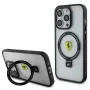 Ferrari FEHMP15LUSCAH iPhone 15 Pro 6,1 inch Transparente Hartschale mit Ringhalterung, MagSafe-kompatibel, Kollektion 2023