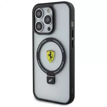 Ferrari FEHMP15LUSCAH iPhone 15 Pro 6,1 inch Transparente Hartschale mit Ringhalterung, MagSafe-kompatibel, Kollektion 2023