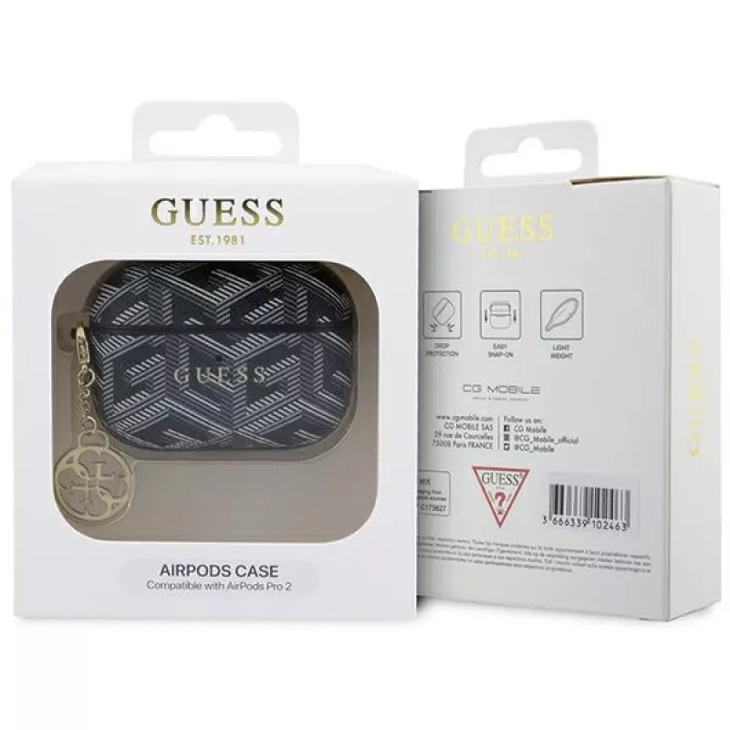 Guess GUAP2PGCE4CK AirPods Pro 2 (2022/2023) Cover Black GCube Charm