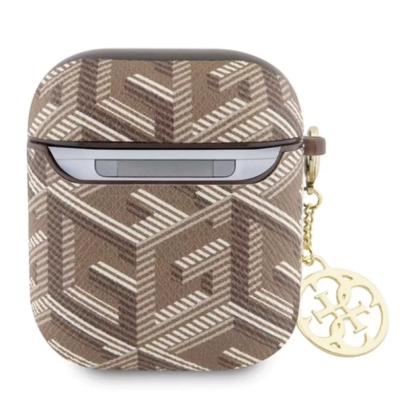Guess GUA2PGCE4CW AirPods 1/2 Cover Brown GCube Charm