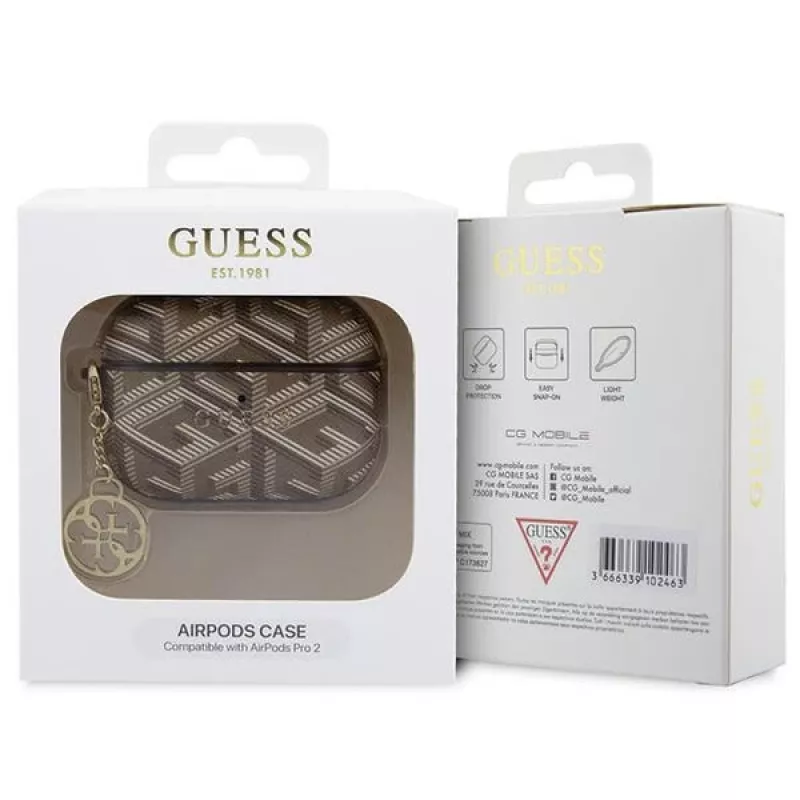 Guess GUAP2PGCE4CW AirPods Pro 2 (2022/2023) Cover Braun GCube Charm