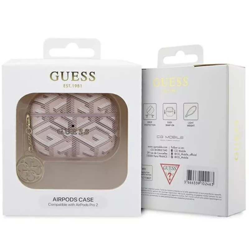 Guess GUAP2PGCE4CP AirPods Pro 2 (2022/2023) Cover Pink GCube Charm